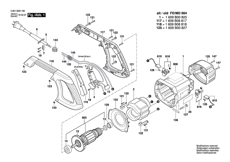 New Genuine Bosch 1609B00769 Arm