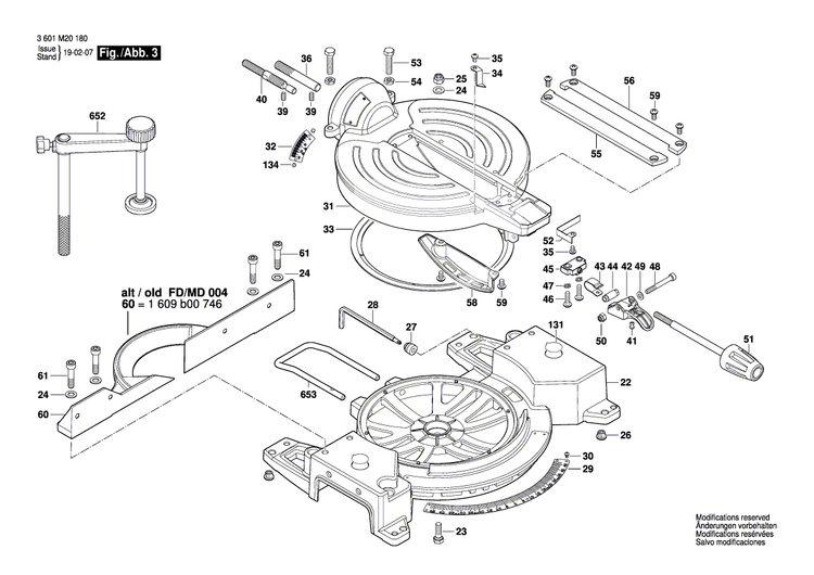 New Genuine Bosch 1609B00810 Screw
