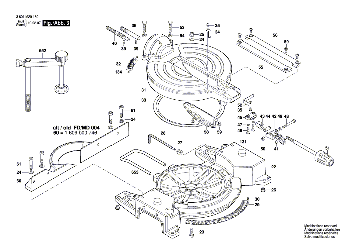 New Genuine Bosch 1609B00829 Screw