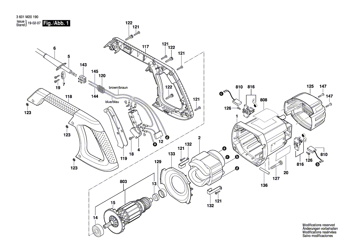 New Genuine Bosch 1609B00897 Nameplate