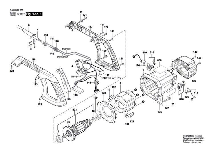 New Genuine Bosch 1609B00911 Warning Plate
