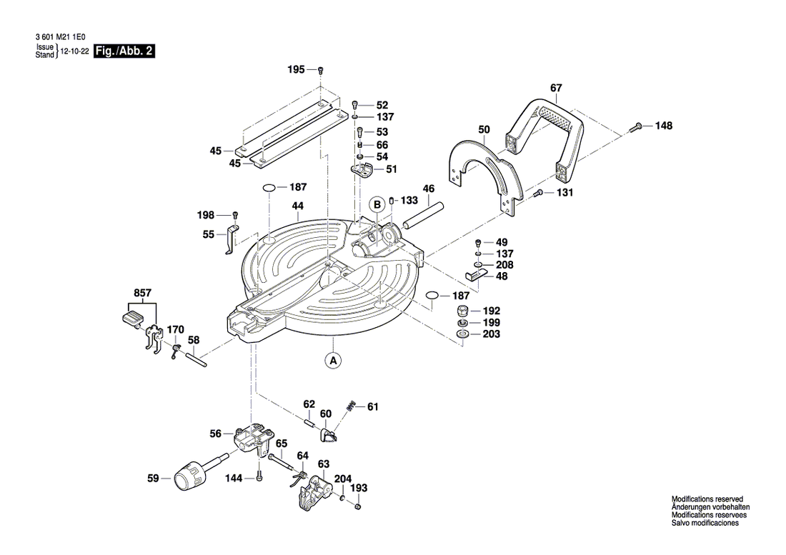 New Genuine Bosch 1609B01452 Table