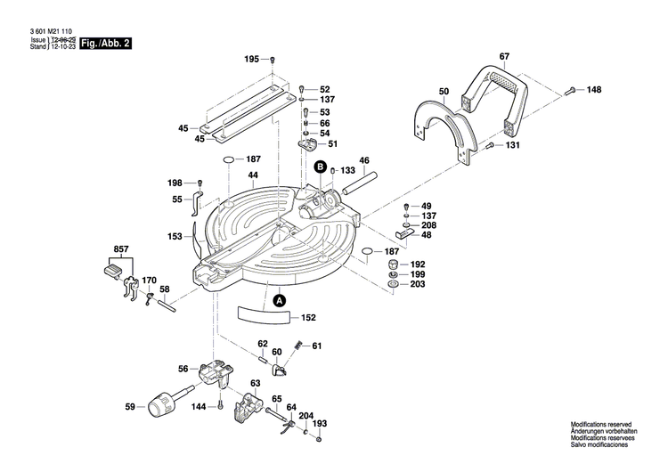 New Genuine Bosch 1609B01514 Chip Deflector