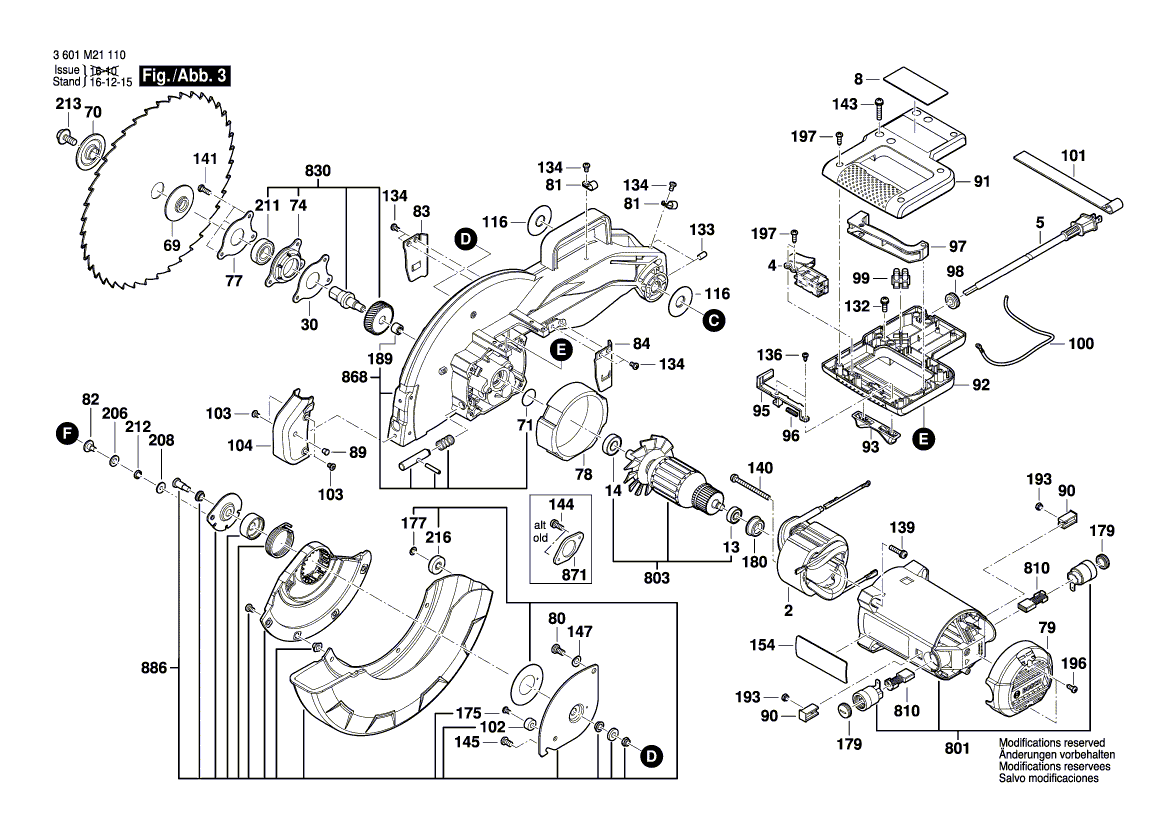 New Genuine Bosch 1609B01514 Chip Deflector