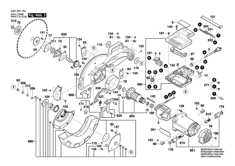 New Genuine Bosch 1609B01593 Control Lever