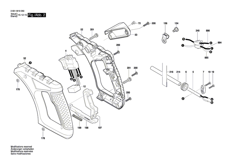 New Genuine Bosch 1609B02212 Connecting Wire