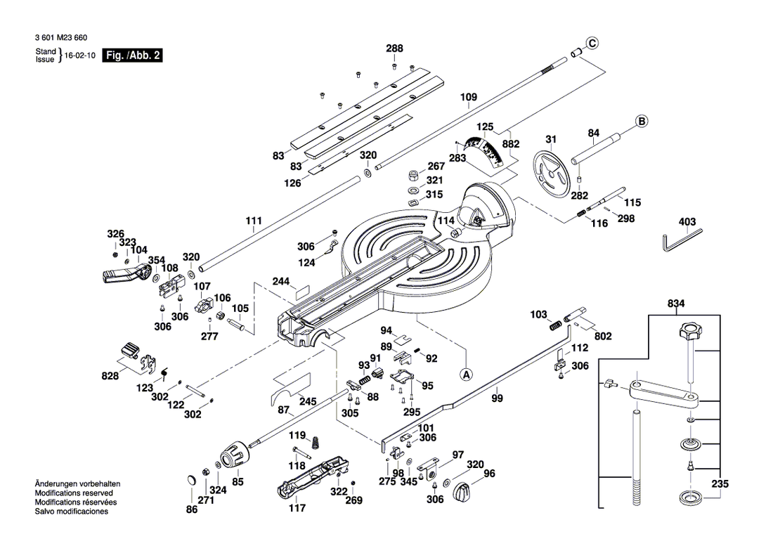 New Genuine Bosch 1609B02309 Table
