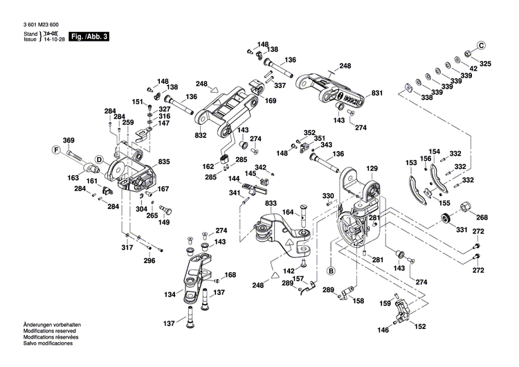 New Genuine Bosch 1609B02594 Arm