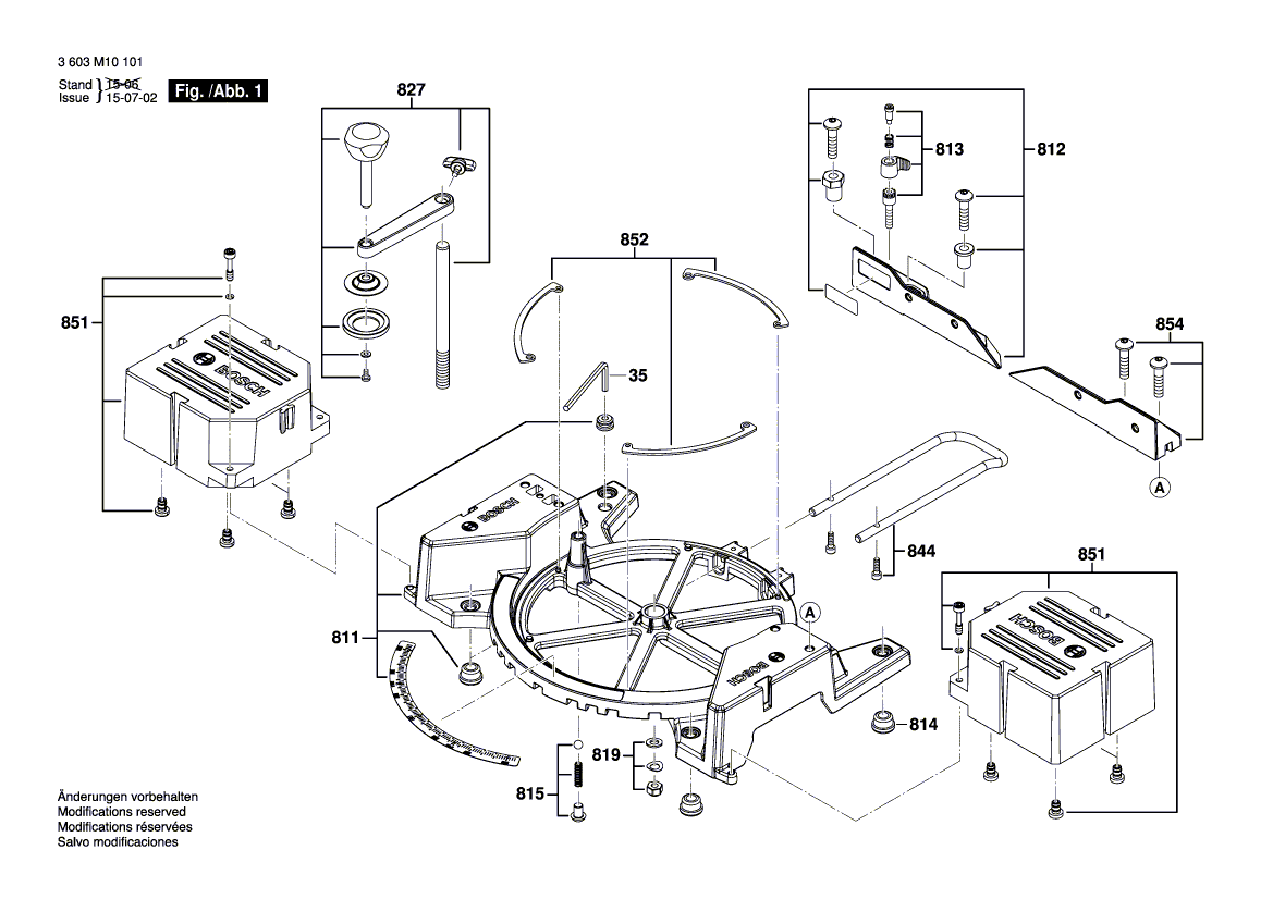 New Genuine Bosch 1609B02606 Table Stand