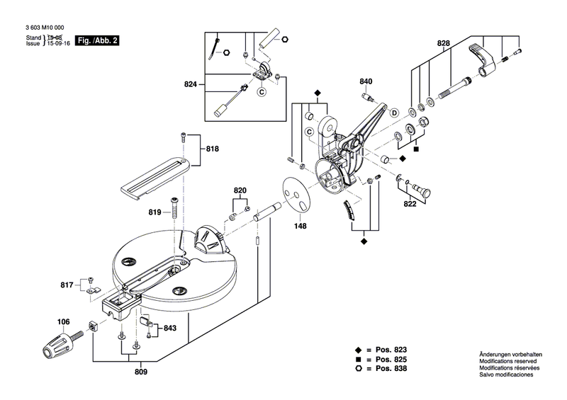 New Genuine Bosch 1609B02661 Locking Lever