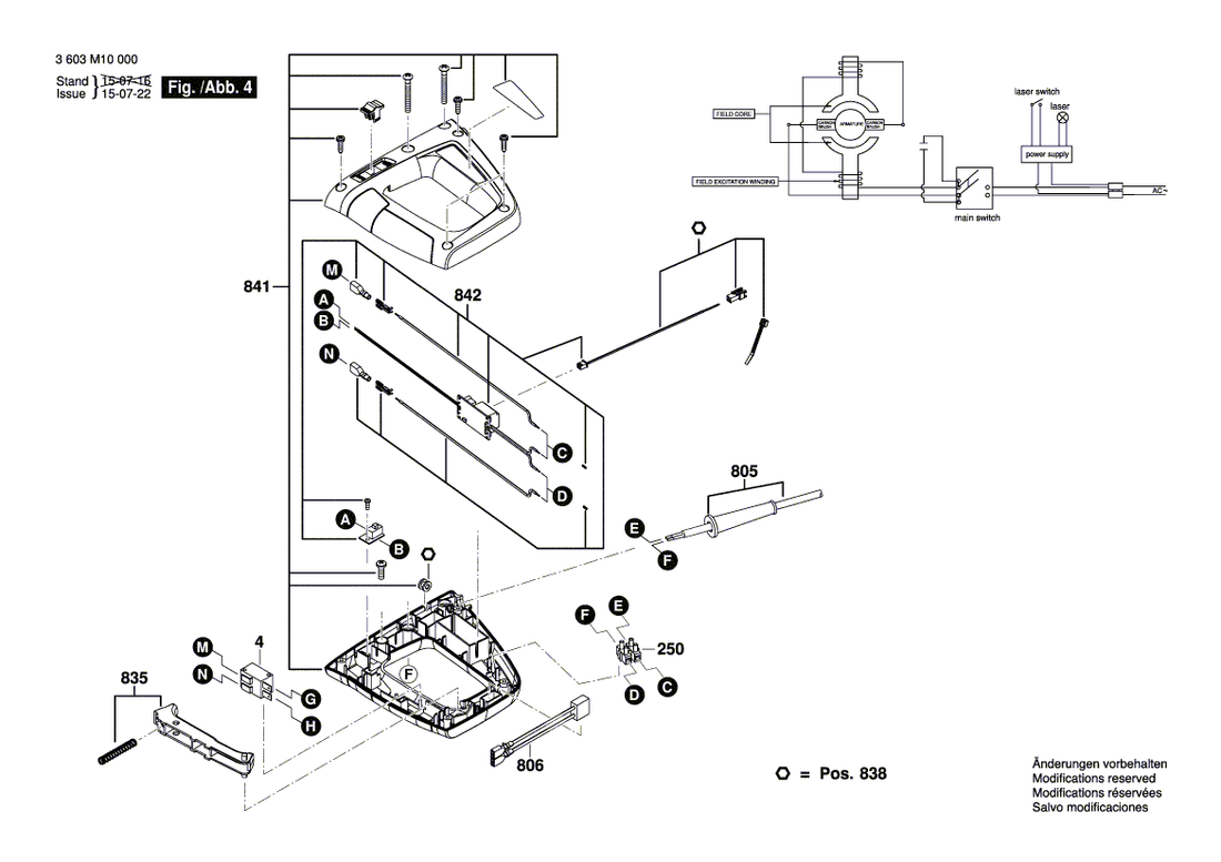 New Genuine Bosch 1609B02702 Table