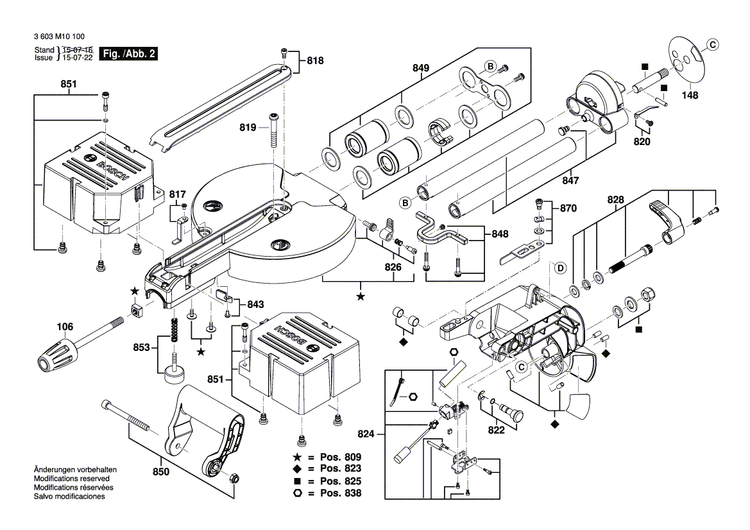 New Genuine Bosch 1609B02735 Table