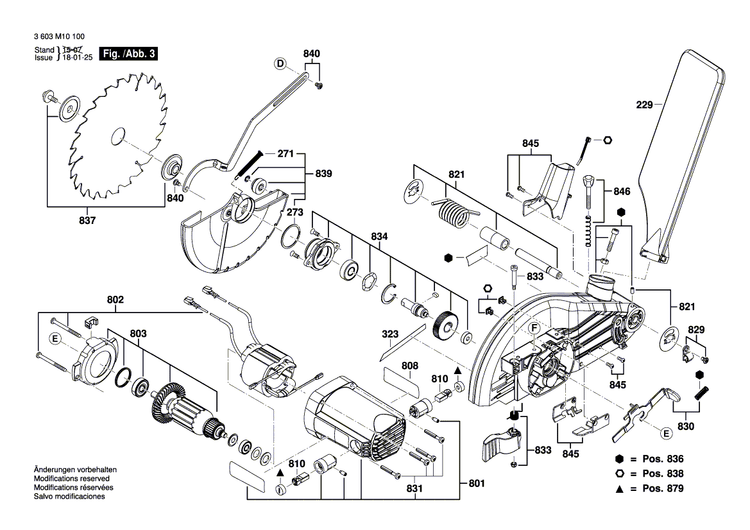 New Genuine Bosch 1609B02735 Table