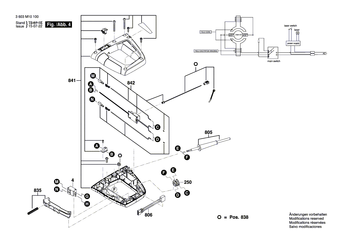 New Genuine Bosch 1609B02735 Table