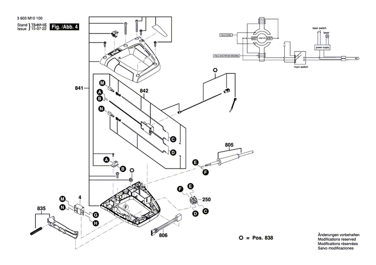 New Genuine Bosch 1609B02735 Table