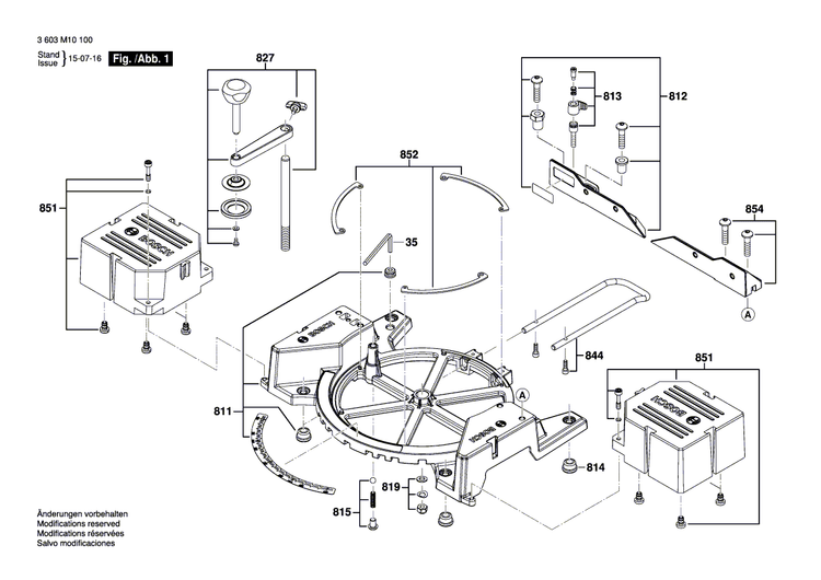 New Genuine Bosch 1609B02735 Table