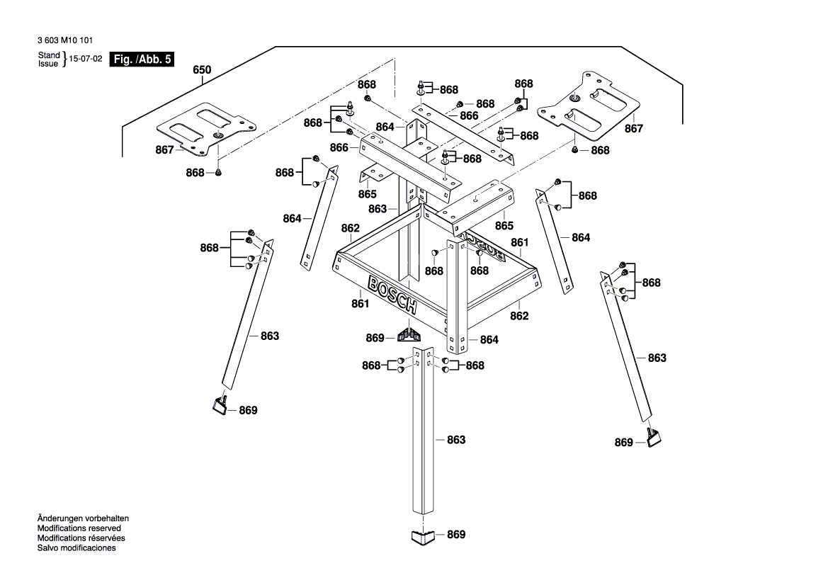 New Genuine Bosch 1609B02755 Fastening parts kit