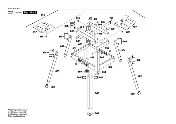 New Genuine Bosch 1609B02755 Fastening parts kit