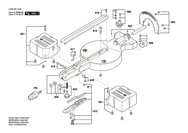 New Genuine Bosch 1609B02783 Locking Device