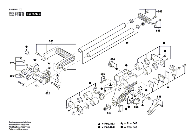 New Genuine Bosch 1609B02793 Set Of Handles