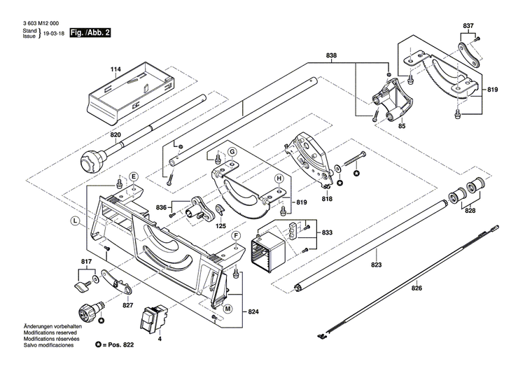 New Genuine Bosch 1609B02829 Adjustment Knob