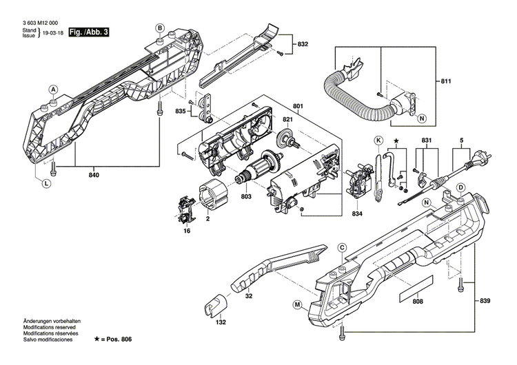 New Genuine Bosch 1609B02832 Bearing Carrier