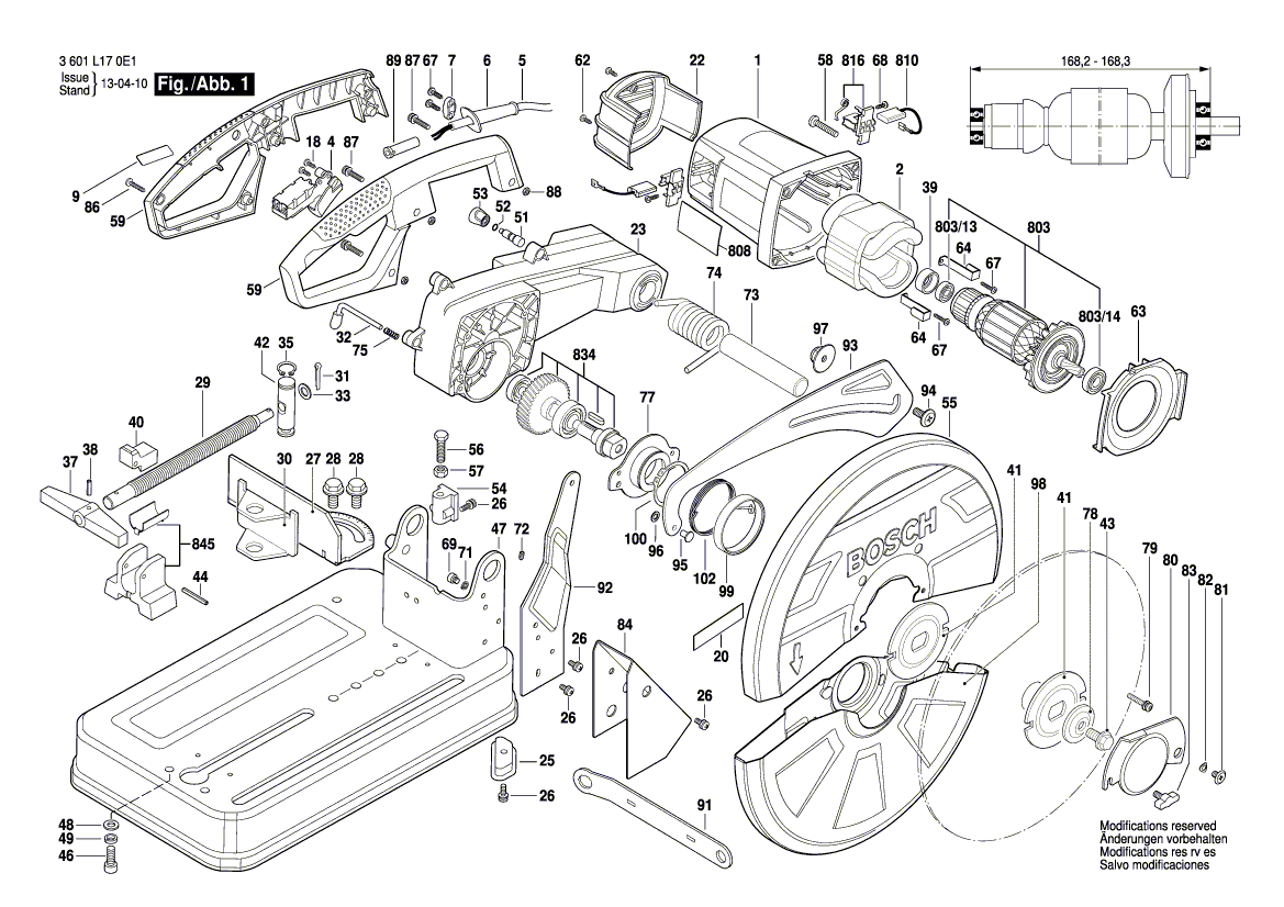 New Genuine Bosch 1609B03533 Bearing Block