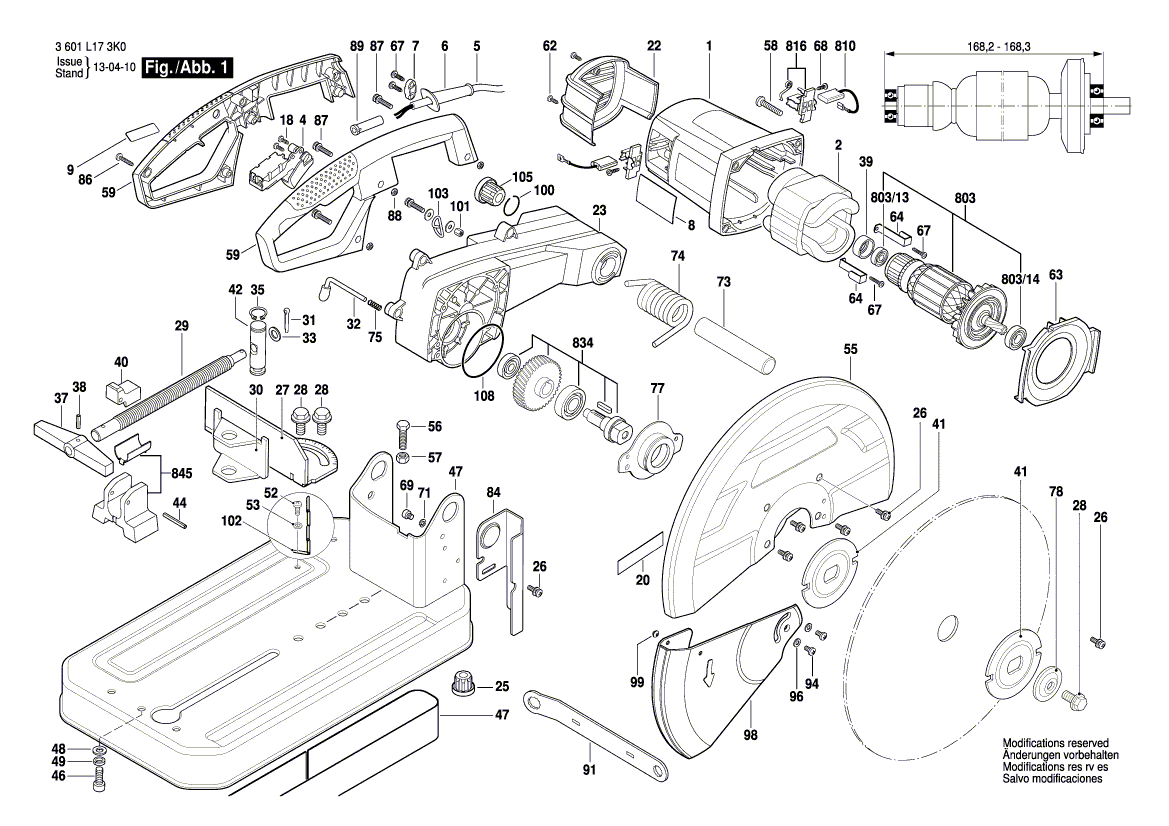 New Genuine Bosch 1609B03566 Armature