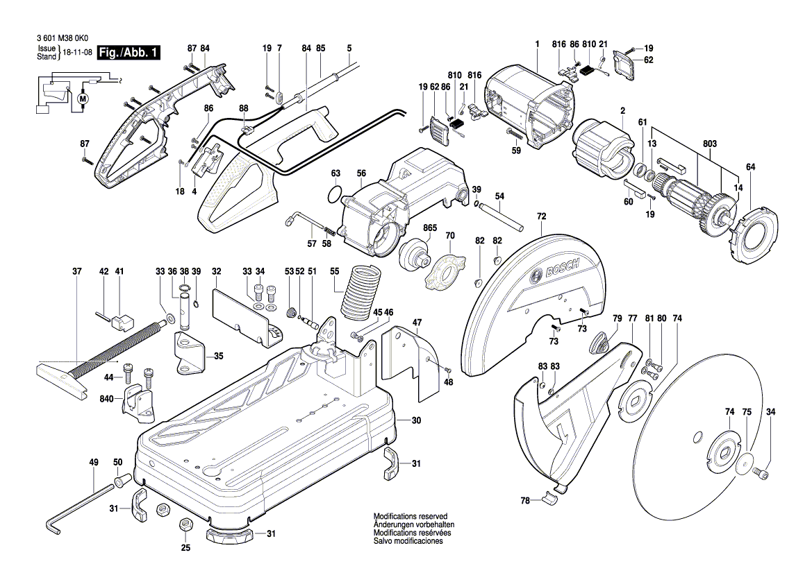 New Genuine Bosch 1609B03604 Air-Deflector Ring