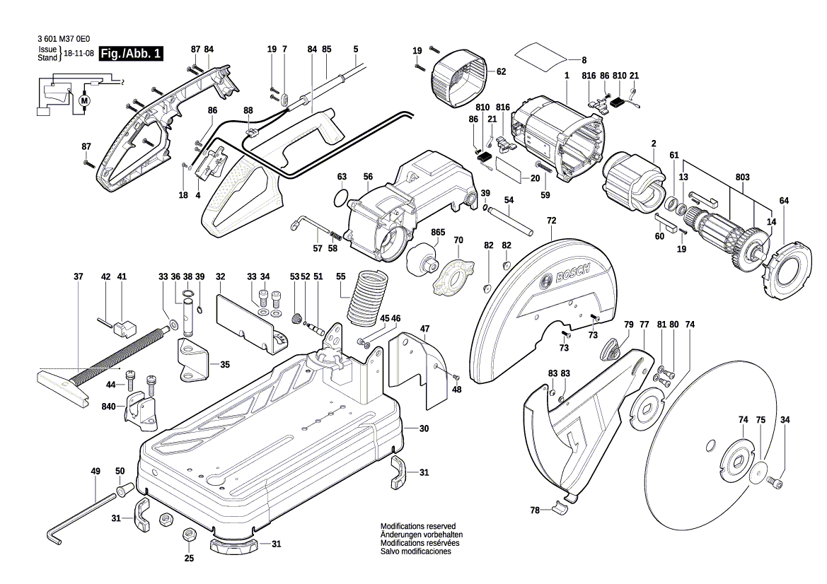 New Genuine Bosch 1609B03667 Stop Bracket