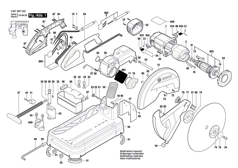 New Genuine Bosch 1609B03676 Plate