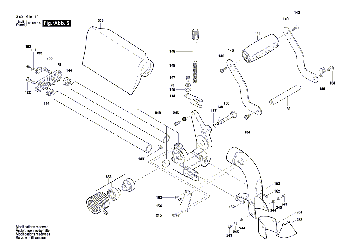 New Genuine Bosch 1609B03712 Mitre Fence