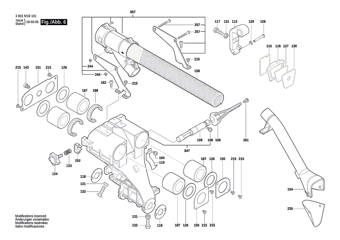 New Genuine Bosch 1609B03744 Assembly Base
