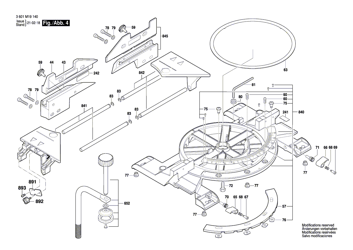 New Genuine Bosch 1609B04009 Switch Handle