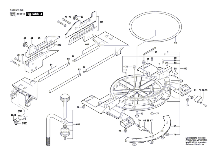 New Genuine Bosch 1609B04009 Switch Handle