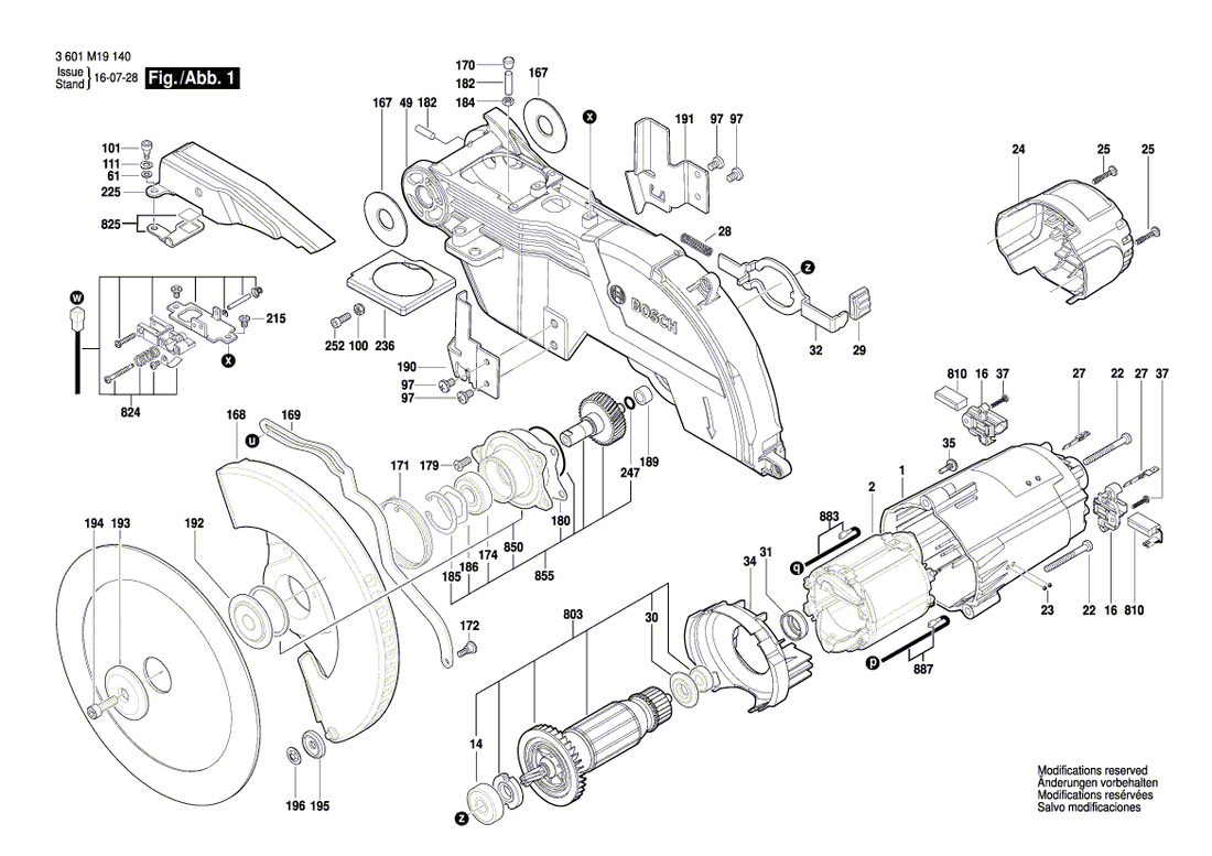 New Genuine Bosch 1609B04009 Switch Handle