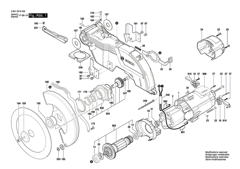 New Genuine Bosch 1609B04162 Arm