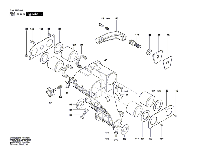 New Genuine Bosch 1609B04166 Yoke