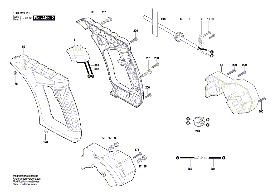 New Genuine Bosch 1609B04192 Warning Label