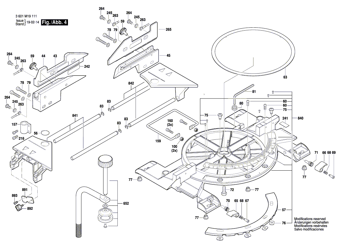 New Genuine Bosch 1609B04195 Warning Label