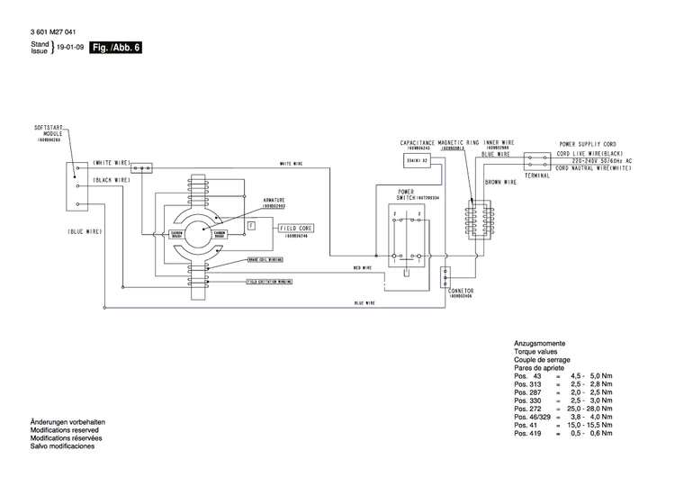 New Genuine Bosch 1609B04261 Detent