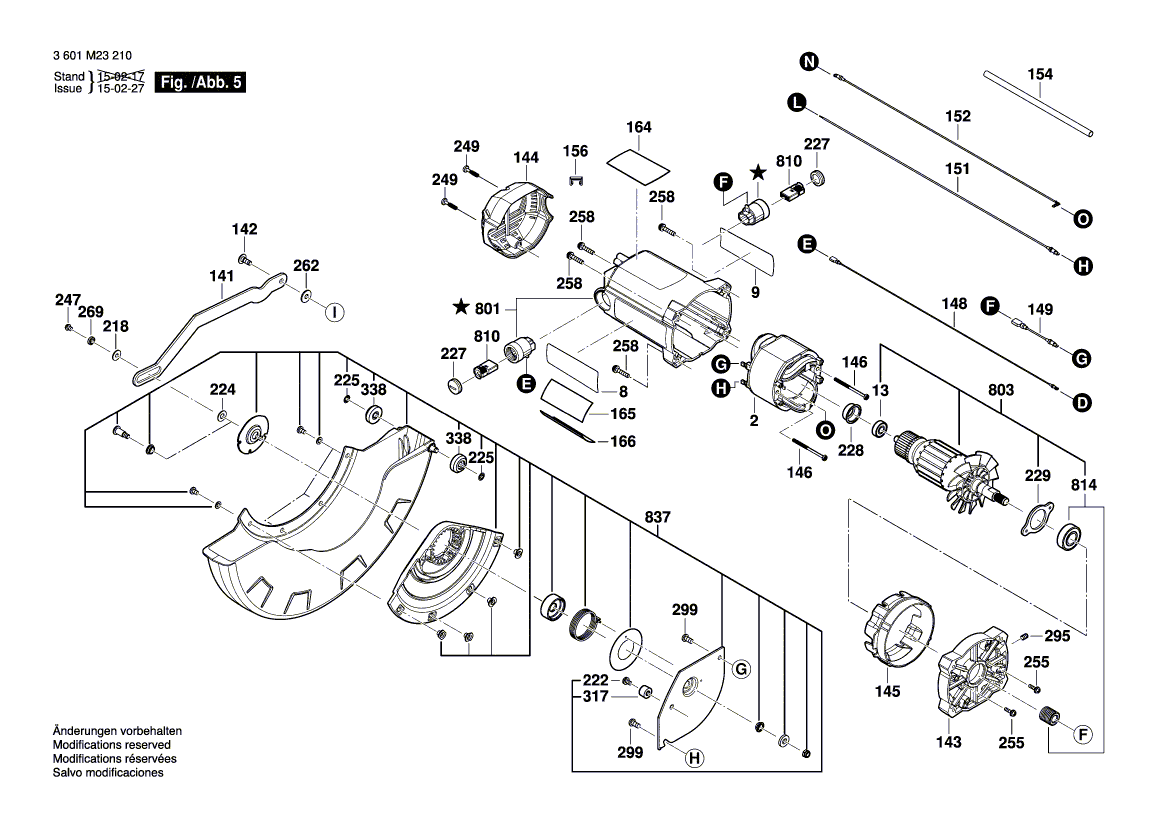 New Genuine Bosch 1609B04795 Lever Shaft