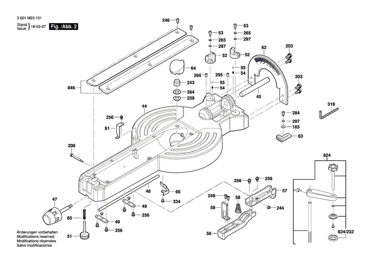 New Genuine Bosch 1609B04823 Safety Guard
