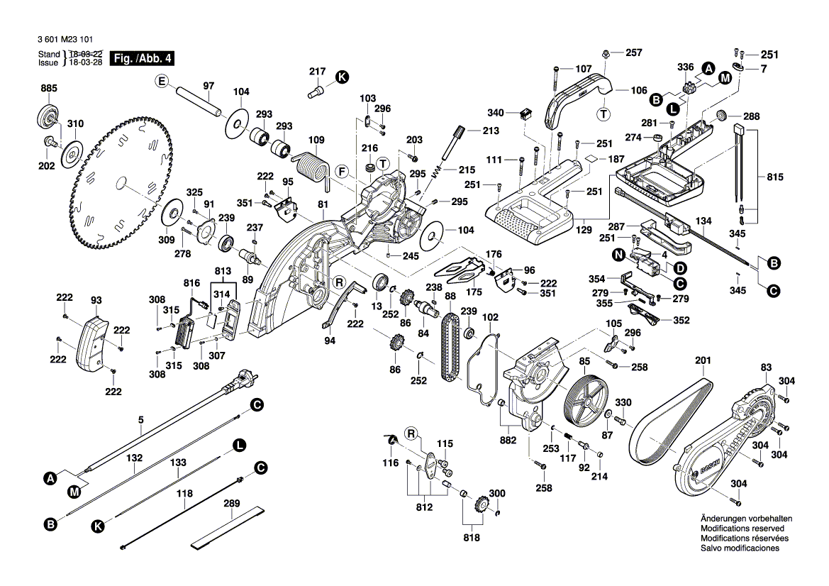New Genuine Bosch 1609B04823 Safety Guard