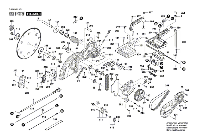 New Genuine Bosch 1609B04823 Safety Guard