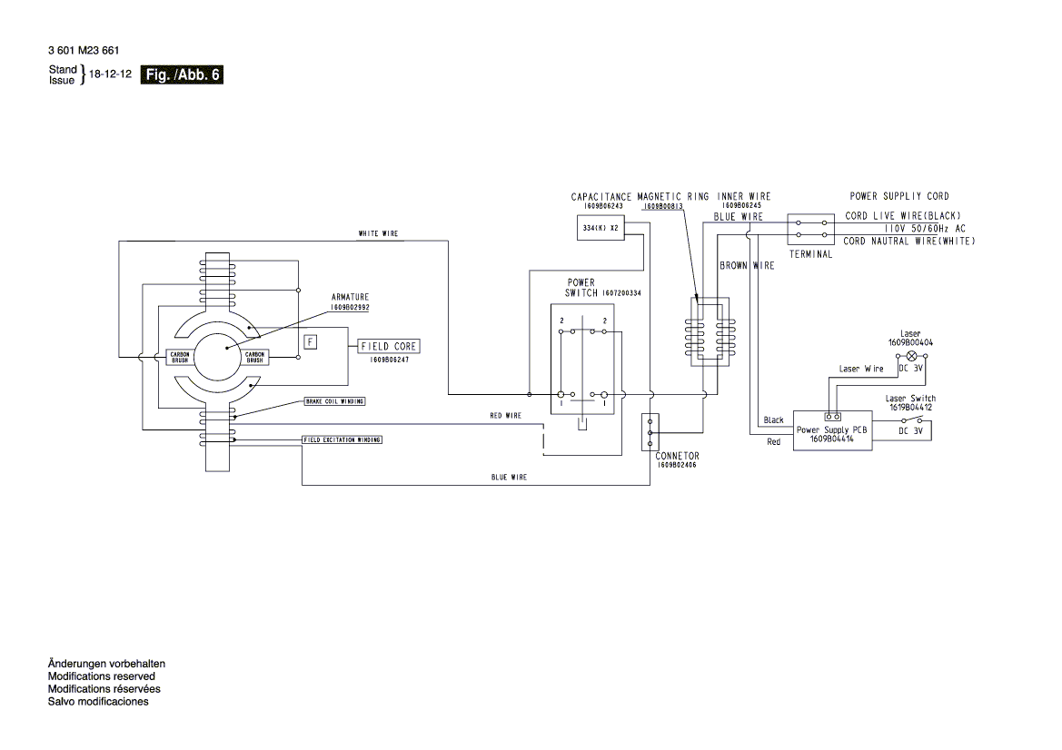 New Genuine Bosch 1609B04955 Label