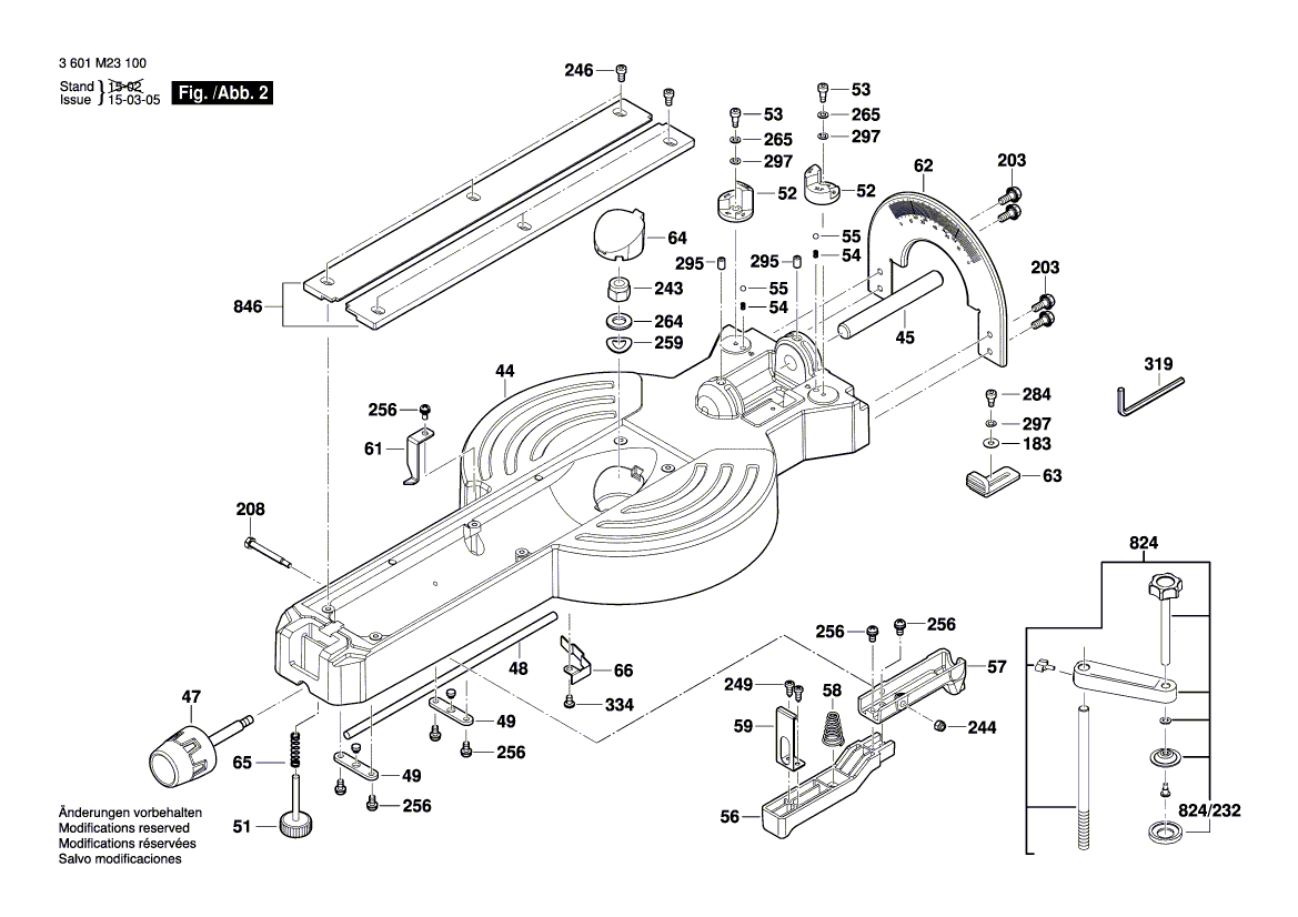 New Genuine Bosch 1609B04993 Mitre Fence