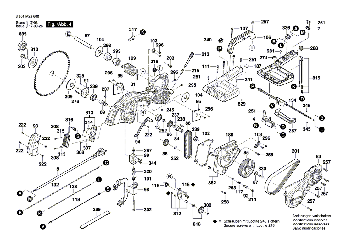 New Genuine Bosch 1609B05121 Table