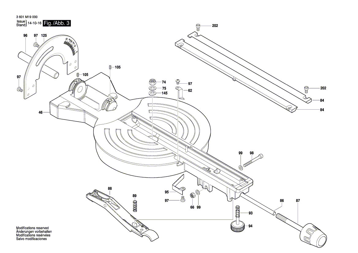 New Genuine Bosch 1609B05241 Lever