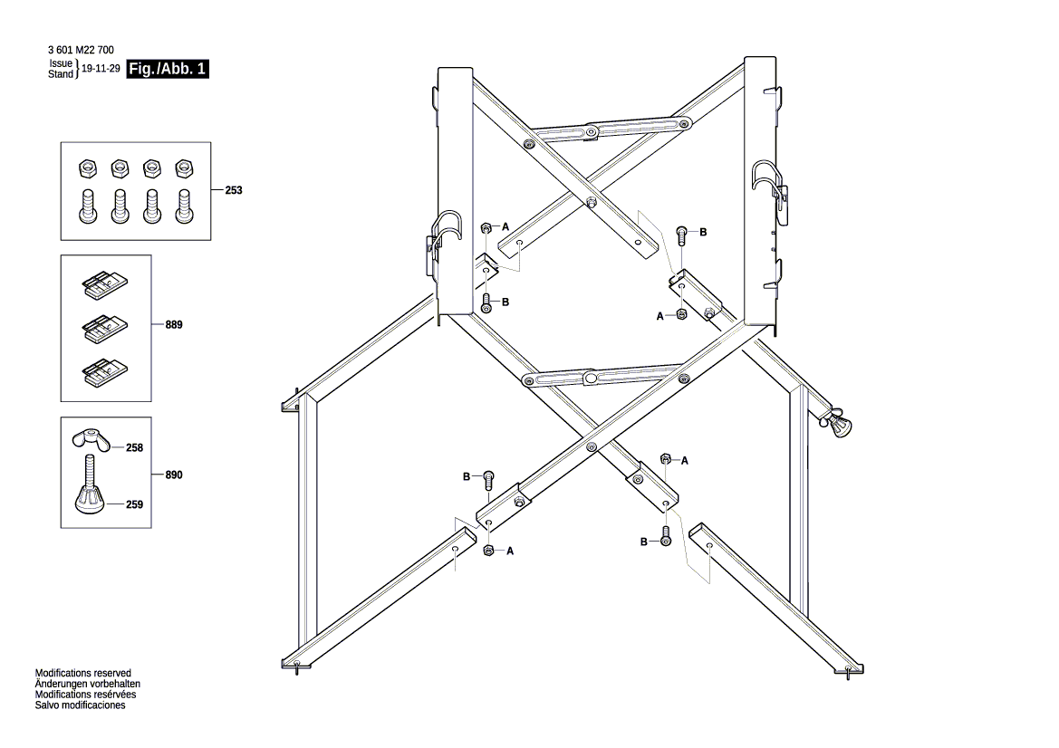 New Genuine Bosch 1609B05658 Stand Foot